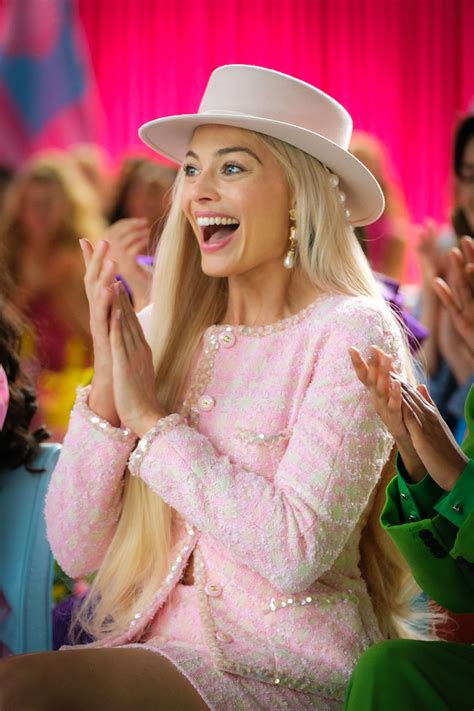 hot pink barbie chanel|Every reference to 'Barbie' in Margot Robbie's press tour wardrobe.